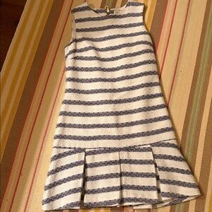 Sail to Sable Striped Sleeveless Dress with Pleated Hem Size 2